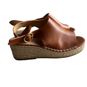 Universal Threads Ava Shield Espadrille camel tan wedge sandals size 7